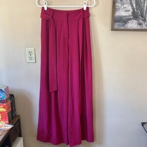 Flying Tomato Raspberry Pink Belted Wide Leg Palazzo Pants Size Small